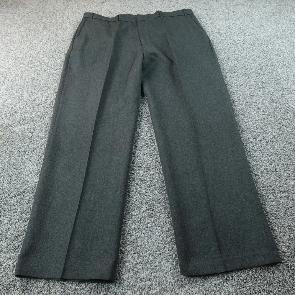 VTG Levis Pants Mens 42X32 Gray Action Slacks Chino‎ Dress Trouser Flat Front